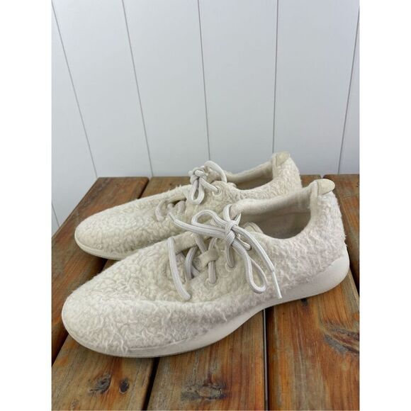 ALLBIRDS Women’s White Wool Runner Fluffs Sneakers Size 7 - Picture 6 of 9